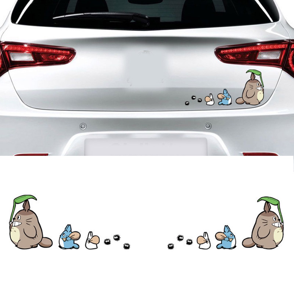 Miếng dán trang trí cửa kính chắn gió xe hơi họa tiết anime Totoro đáng yêu