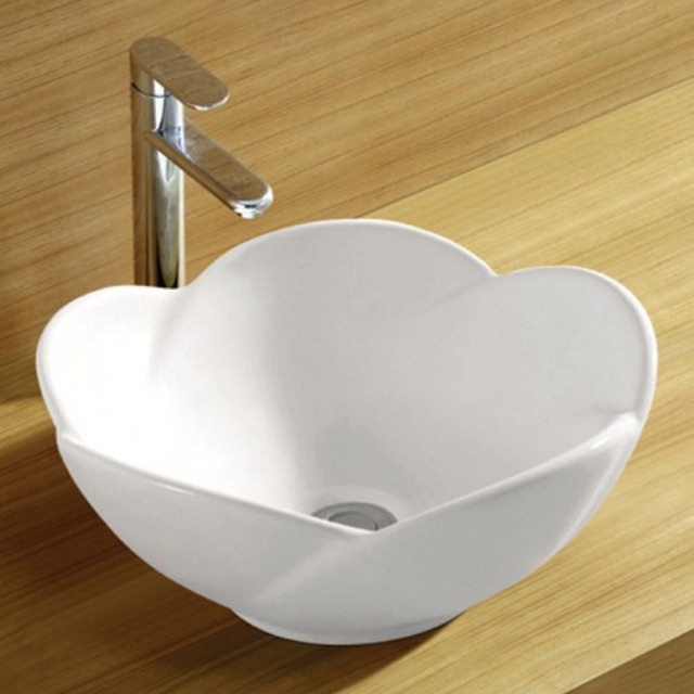 LAVABO ĐẶT BÀN NHỎ GỌN HÌNH BÔNG HOA SANG TRỌNG CÁ TÍNH RIÊNG