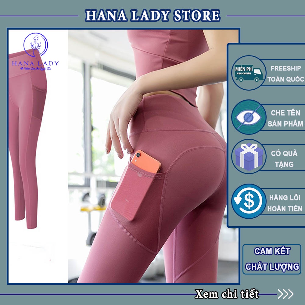 Quần gym poly có túi nữ, quần gym cao cấp, quần tập gym , đồ thể thao nữ Q01.