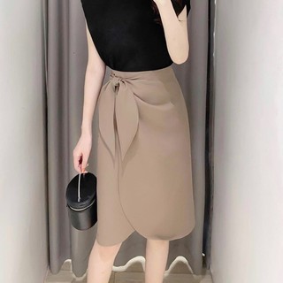 Chân váy bút chì công sở buộc nơ vạt bầu - 103