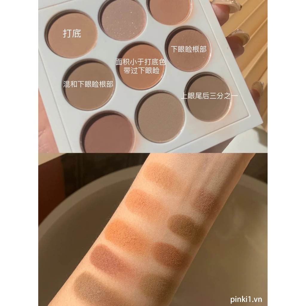 (Hàng Mới Về) Bảng Phấn Trang Điểm Mắt 9 Ô Màu Lâu Trôi Chống Thấm Nước | BigBuy360 - bigbuy360.vn