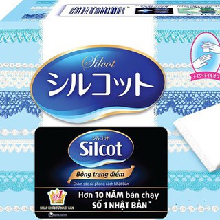 Bông tẩy trang cao cấp Unicharm Silcot  82 miếng (CHÍNH HÃNG)