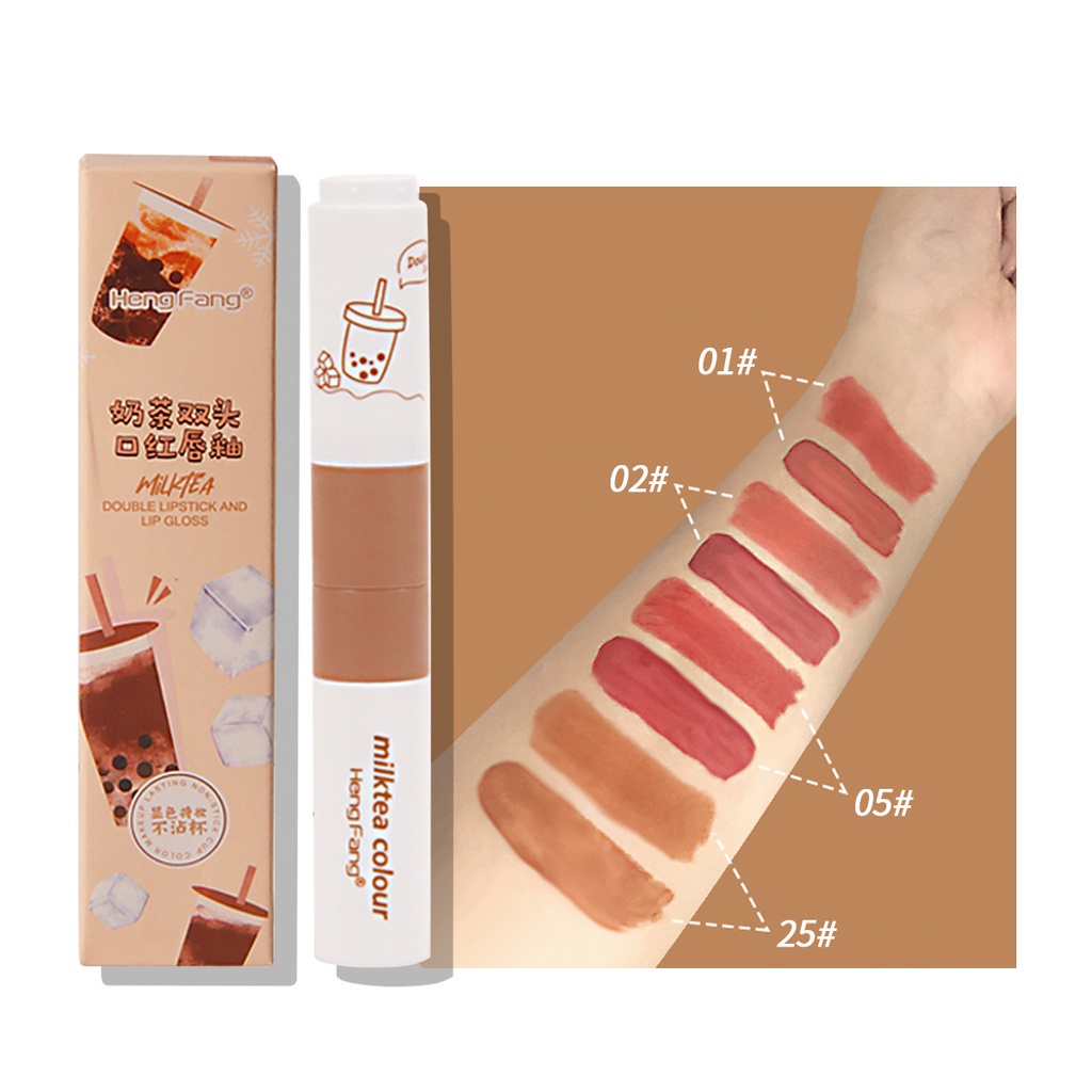 Son môi HengFang không dính cốc chống nước 2 trong 1 3.5g H9433