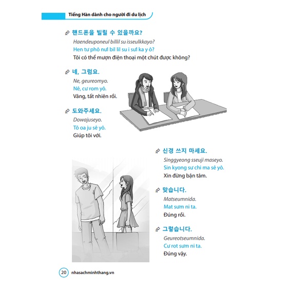 Sách - Tiếng Hàn dành cho người đi du lịch