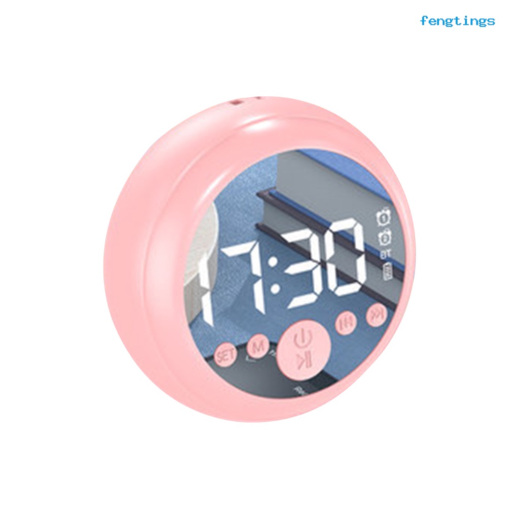 Loa bluetooth không dây mini tích hợp đồng hồ báo thức tiện dụng cho gia đình