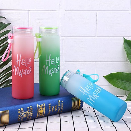 [FLASH SALES] BÌNH NƯỚC THỦY TINH HELLO MASTER 400ML