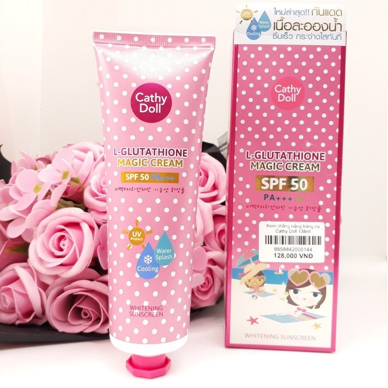 Kem chống nắng dưỡng trắng da Cathy Doll L- Glutathione Magic Cream SPF50 PA+++ 138ml