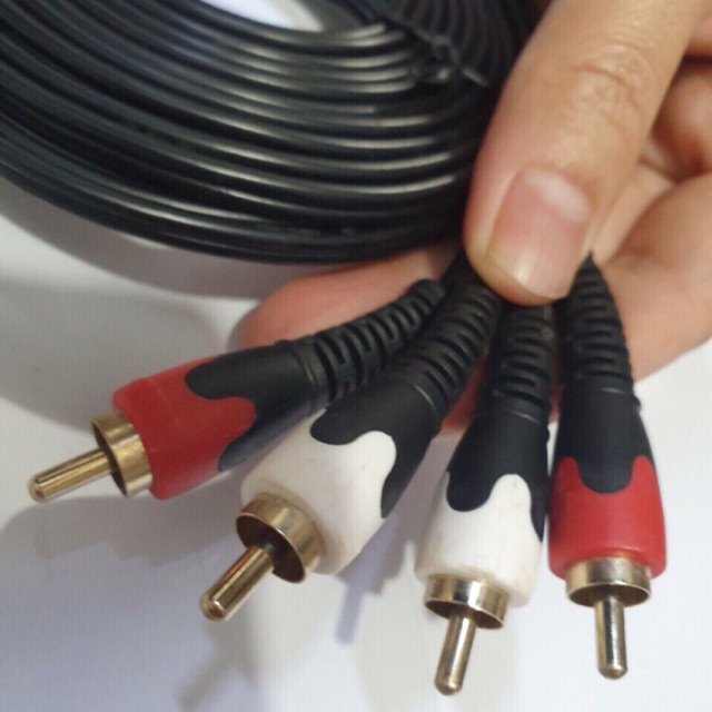 Dây AV 2 audio (RCA) hãng TOSUA chính hãng 3m và 5m. Báo giá 1 sợi