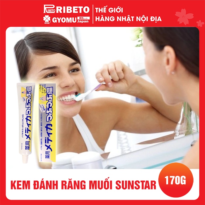 Kem đánh răng muối Sunstar 170gr - Hàng Nhật nội địa