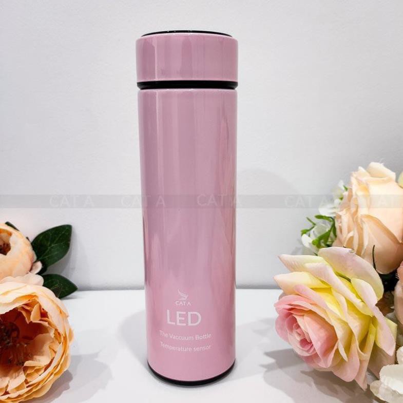 Bình Giữ Nhiệt chất liệu Inox cao cấp dung tích 500ml có hiển thị đèn LED ở nắp bình | BigBuy360 - bigbuy360.vn