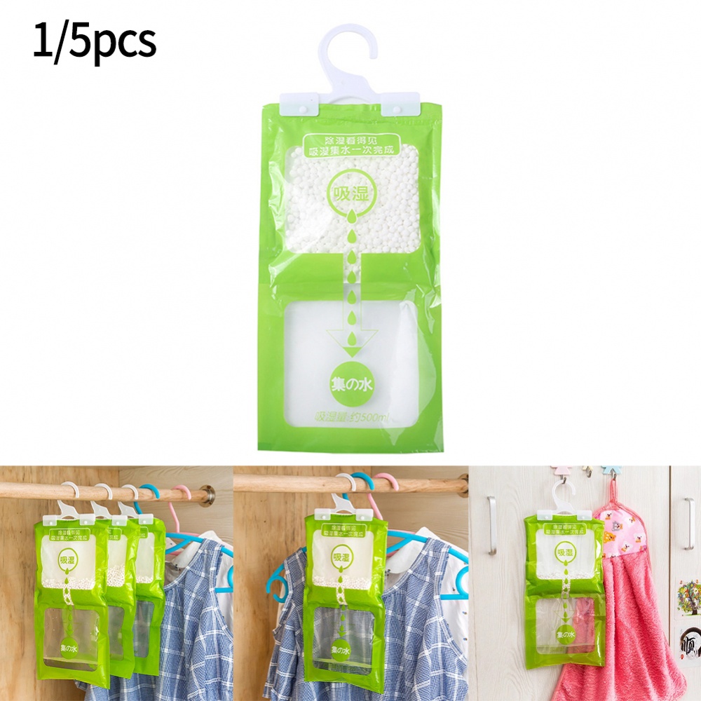 【DREAMLIFE】Dehumidifier Bag 1/5pcs Closet Cabinet Wardrobe Drying Agent Household