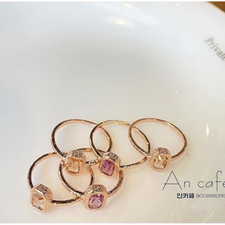 [ancafe.shop] Nhẫn, đính đá, nữ, Hàn Quốc, trơn,xinh