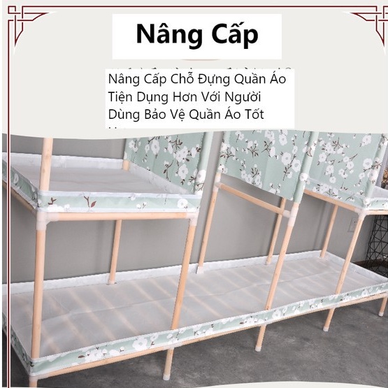 Tủ Vải Khung Gỗ 4 Buồng