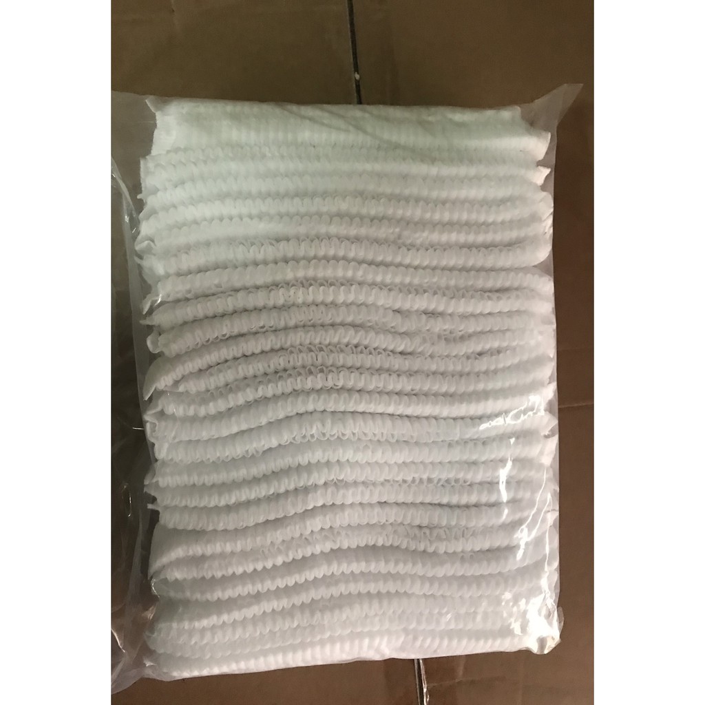 Mũ trùm đầu con sâu thẩm mỹ màu trắng (bịch 100 chiếc)