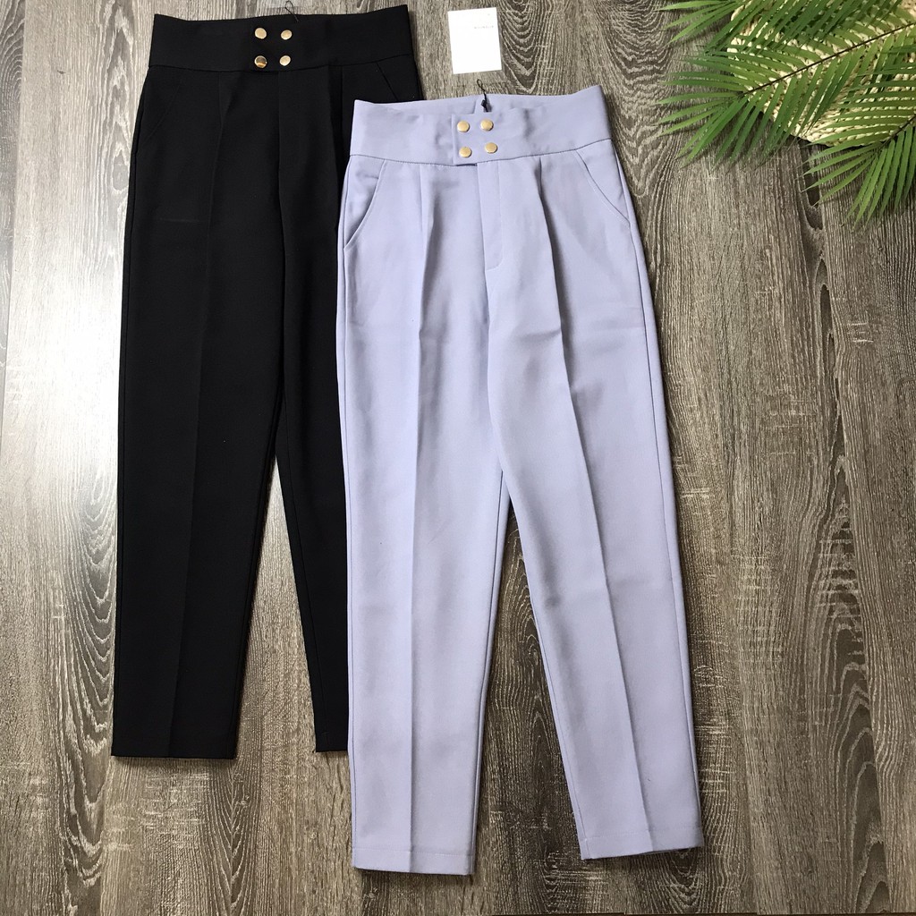 Quần tây nữ Ruby Fashion  đai 4 cúc công sở lưng cao, tôn dáng phối siêu đẹp, vải chống nhăn | BigBuy360 - bigbuy360.vn