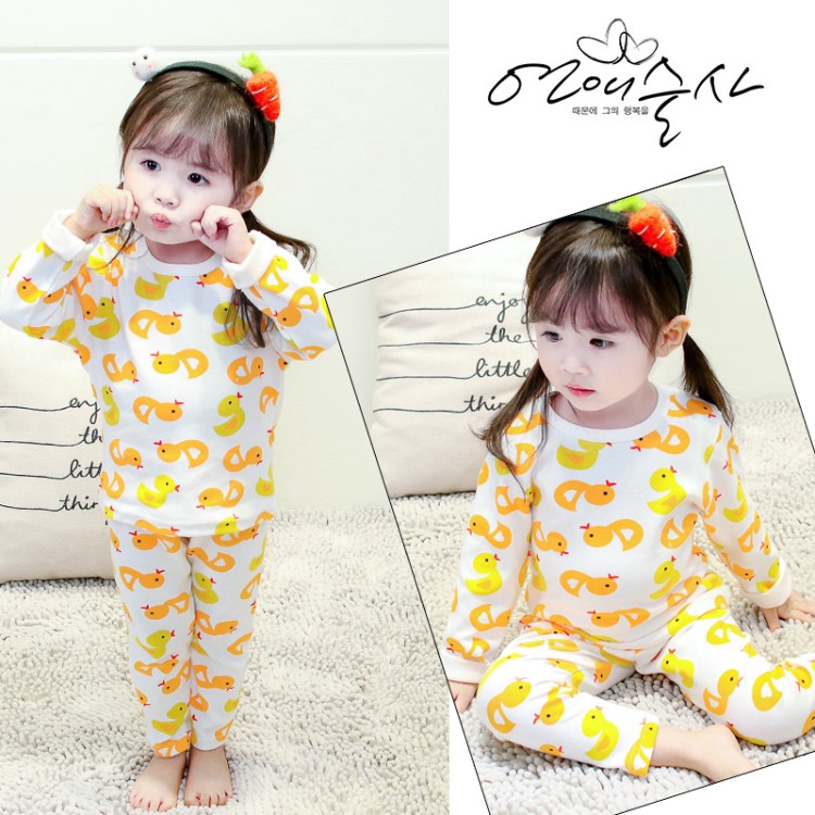 Bộ đồ pijama cotton cho bé trai và bé gái phong cách mùa hè