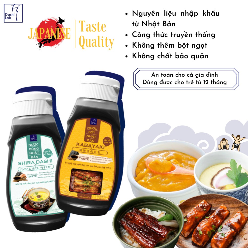Combo Gia đình hạnh phúc (1 chai Kabayaki 340g, 1 chai Shira Dashi 320g)