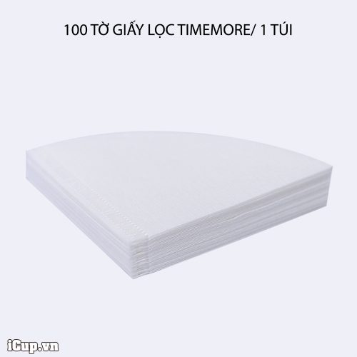 TIMEMORE | Túi 100 giấy lọc cà phê 1-2 người V60 Cone Shaped
