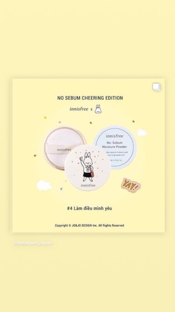 (Có sẵn) Phấn No sebum Innisfree phiên bản Limited BUNNY EDITION