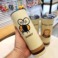 Bình giữ nhiệt inox an toàn dung tích 650ml, ly giữ nhiệt chống va đập họa tiết con ong siêu hot | BigBuy360 - bigbuy360.vn
