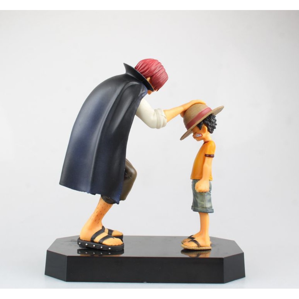 Mô hình One Piece nhân vật tứ hoàng Shank tóc đỏ và Luffy ss5 18cm