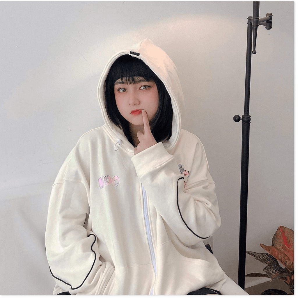 [FREESHIP TOÀN QUỐC] áo khoác nam nữ unisex form rộng Hàn Quốc, áo hoodie nam nữ form rộng có dây kéo Kido