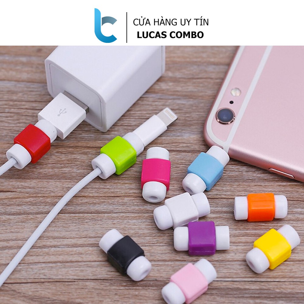  Bộ 2 nút chống gãy dây sạc iPhone, iPad, Macbook màu ngẫu nhiên