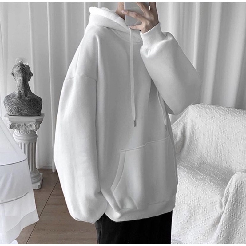 ÁO HOODIE BASIC TRƠN TRẮNG