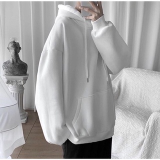 Áo hoodie basic trơn trắng