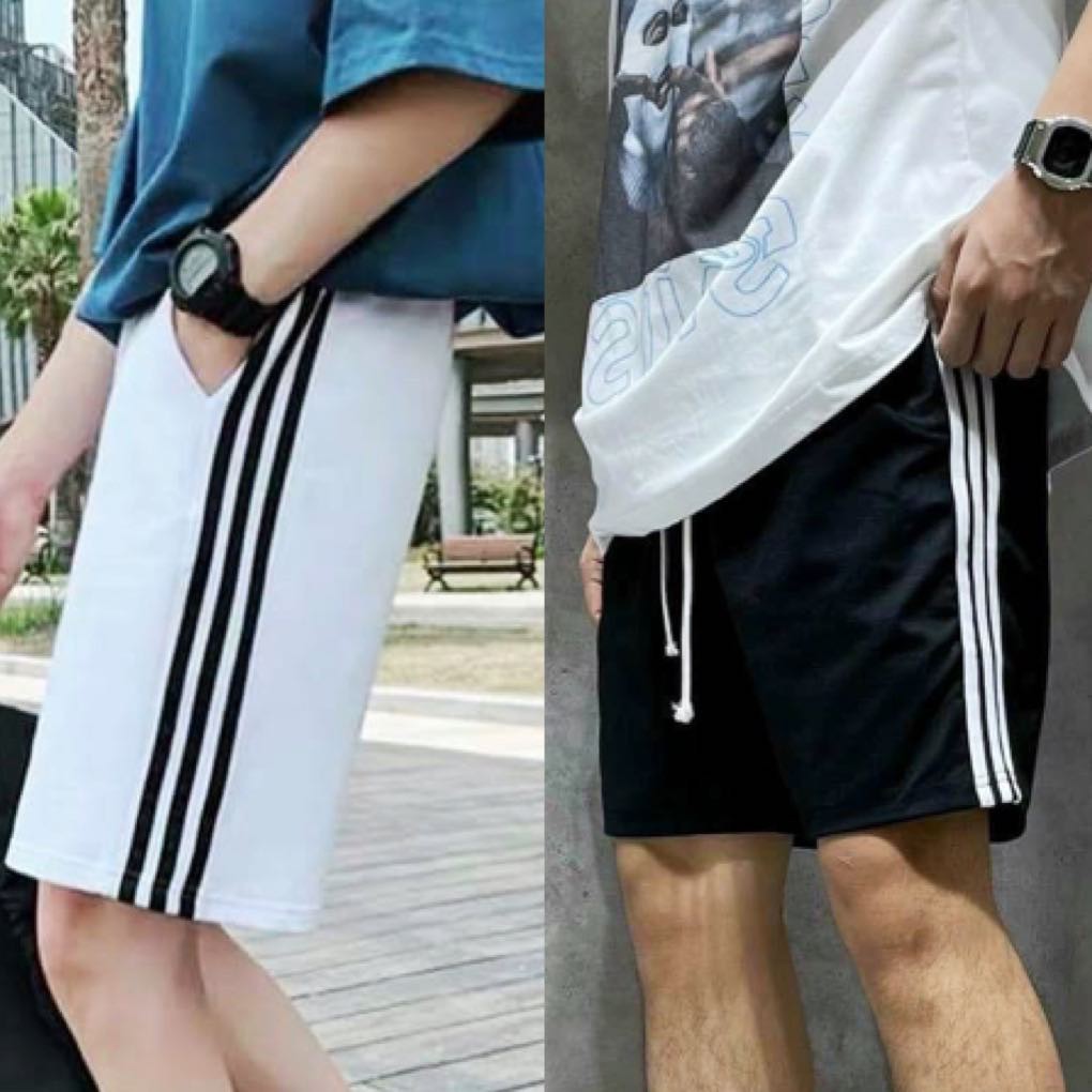 QUẦN SHORT 3 sọc Đen Trắng NAM NỮ  Unisex chất vải dày, không xù lông Mr Smile 99 Shop