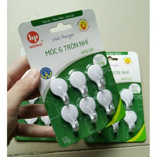 Bộ 6 móc dán tường tròn nhí Hofaco HPG181