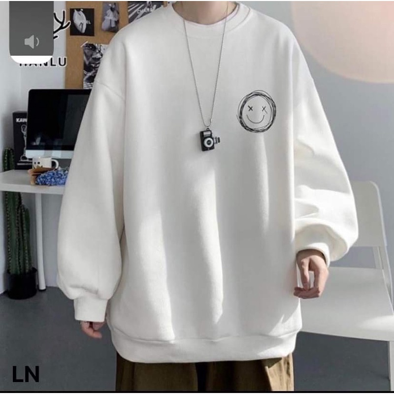 Áo nỉ Swt logo mặt cười nhiều vòng TH6