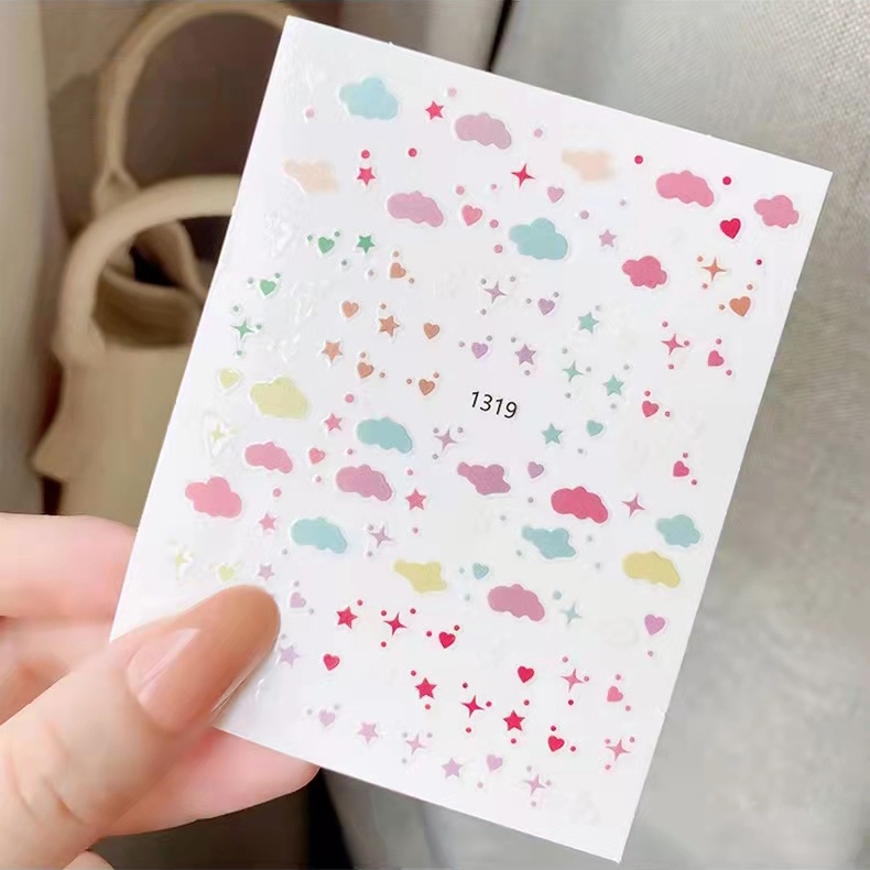 [Hàng mới về] Miếng dán trang trí móng tay có 6 phong cách độc đáo