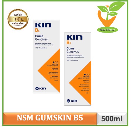 Nước súc miệng Kin B5 làm sạch mảng bám và phục hồi nướu răng 500ml [NSM GUMS KIN B5]