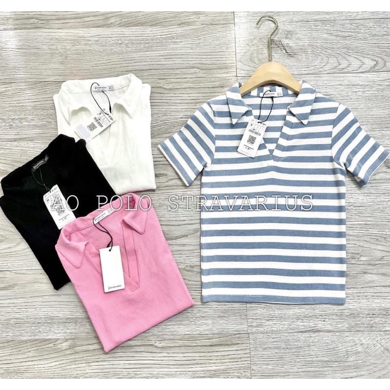 ÁO POLO CỔ V STRADIVARIUS
