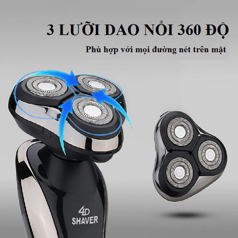 Máy Cạo Râu Đa Năng Zozen Shaver 4D tặng lưỡi thay thế + tỉa tóc + tỉa lông mũi