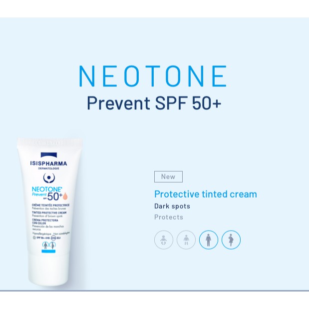 Kem lót trang điểm chống nắng Isis Pharma Neotone Prevent SPF50 30ml