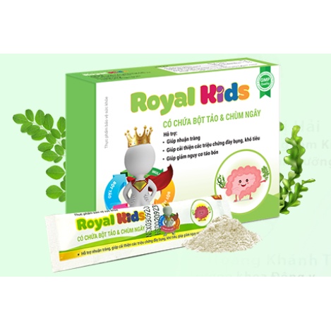 Royal Kids tinh bột tảo lục &amp; chùm ngây – Giúp trẻ ăn ngon, xua tan táo bón