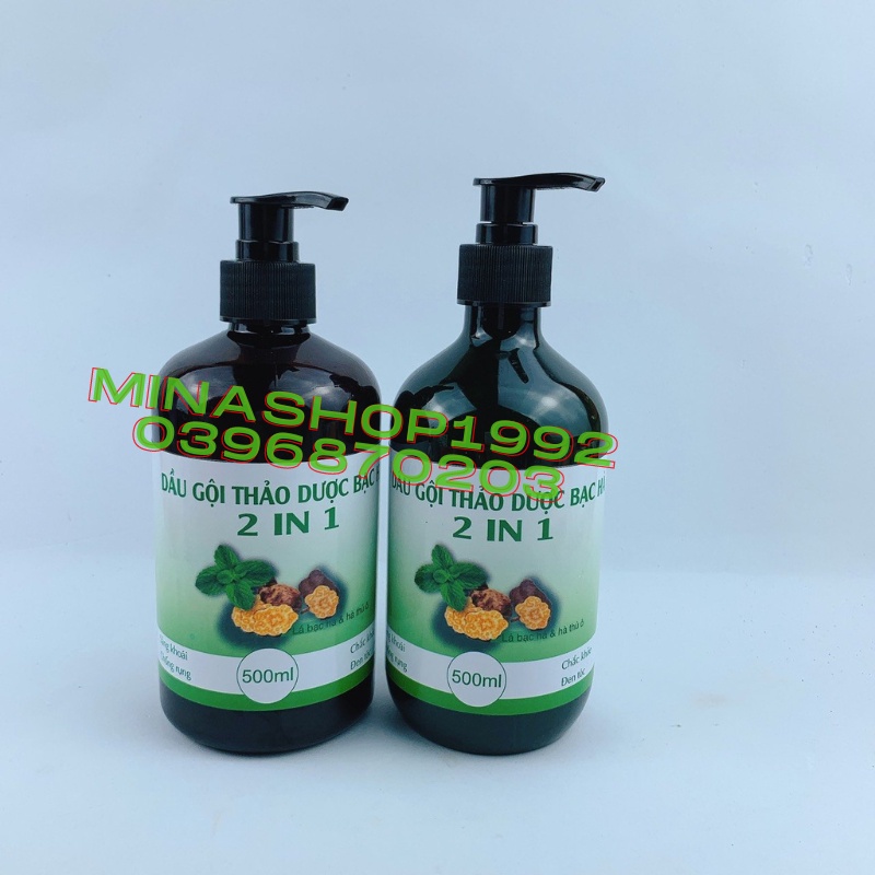 [500ml] DẦU GỘI BẠC HÀ 2in1  - Giảm rụng tóc, giảm chẻ ngọn, nuôi dưỡng tóc từ sâu bên trong