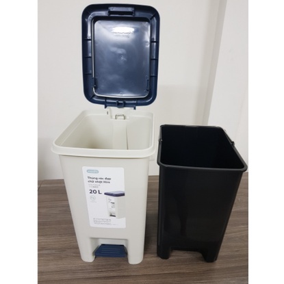 Thùng rác đạp nắp bật hình chữ nhật inochi nhiều kích thước kèm ruột