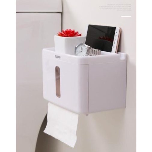 Kệ nhà tắm, hộp đựng giấy vệ sinh loại to ECOCO 1613 QH's