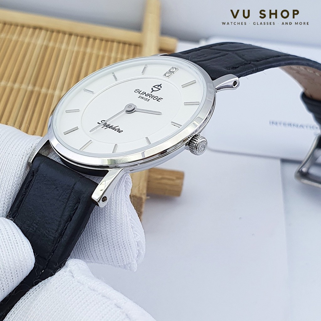 ĐỒNG HỒ ĐÔI SUNRISE DM737PWB - KÍNH SAPPHIRE