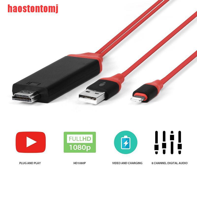 Cáp Chuyển Đổi 8 Pin Lightning Sang Hdmi Tv Av 2m Cho Iphone 7 7 + 6 6s 5 5s Ipad