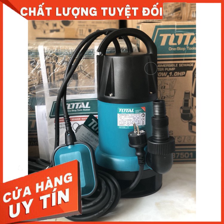 750W (1HP) MÁY BƠM CHÌM NƯỚC THẢI TOTAL TWP87501 - INGCO SPDS7501 nguyên zin nhé các bác