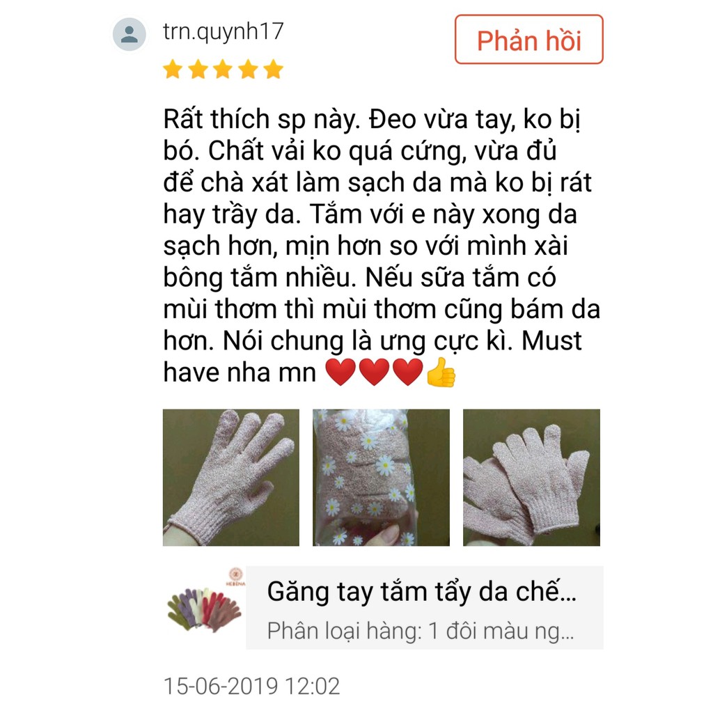 Găng tay tắm tẩy da chết (SPK) - hebenastore