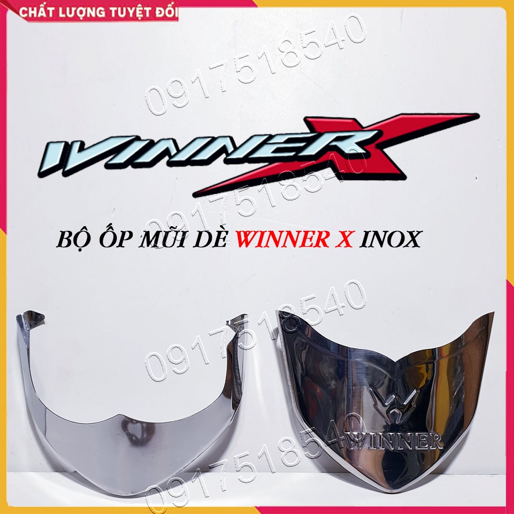 Bộ ốp mỏ dè INOX xe WINNER X 2019 - 2020 ( Gía 1 Cặp Trước, Sau )