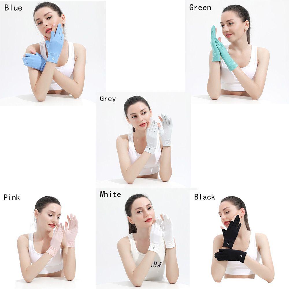 Găng Tay Hở Ngón Chống Nắng Bằng Lụa Mát Sự Bảo Vệ