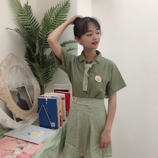 [Hàng sẵn][Ảnh thật]Set áo váy ulzzang