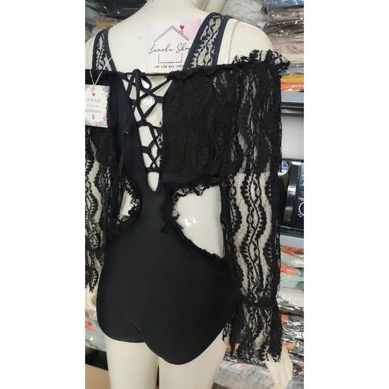 Bikini Áo Tắm Ren Dài Tay Quảng Châu LMD45 Hottrend 2021 Bánh Bèo Khoét Eo Sexy Gợi Cảm Che Khuyết Điểm | BigBuy360 - bigbuy360.vn