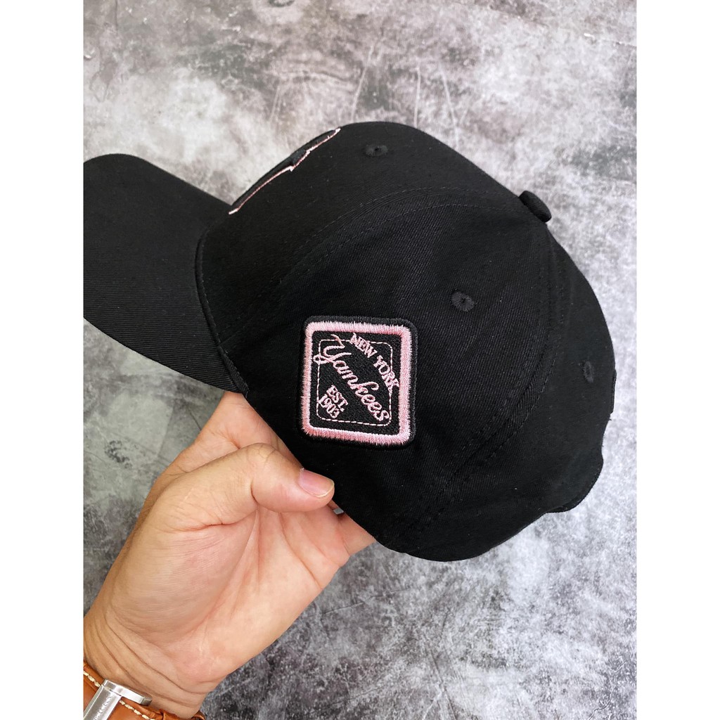 Mũ/Nón Lưỡi Trai MLB NY Yankees Baseball Cap Black/White N07